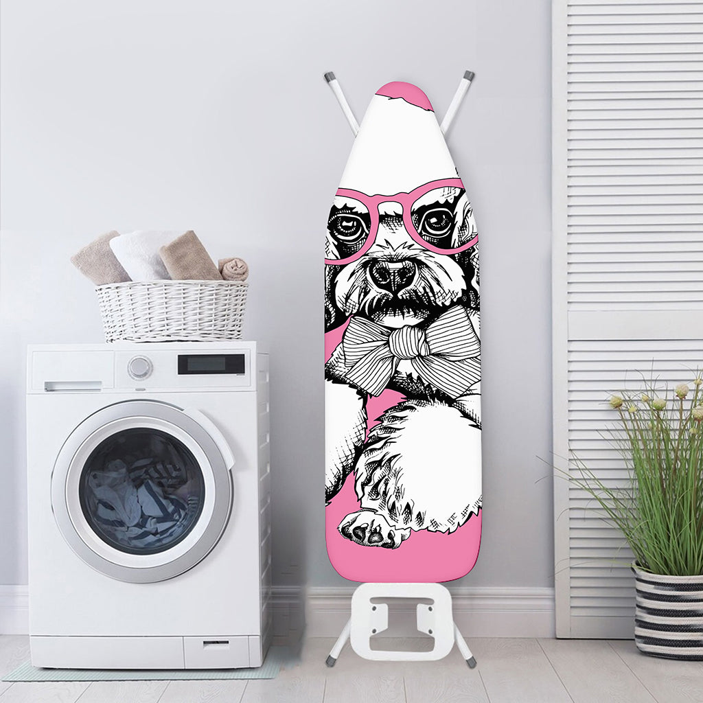 Poodle With Glasses Print Ironing Board Cover