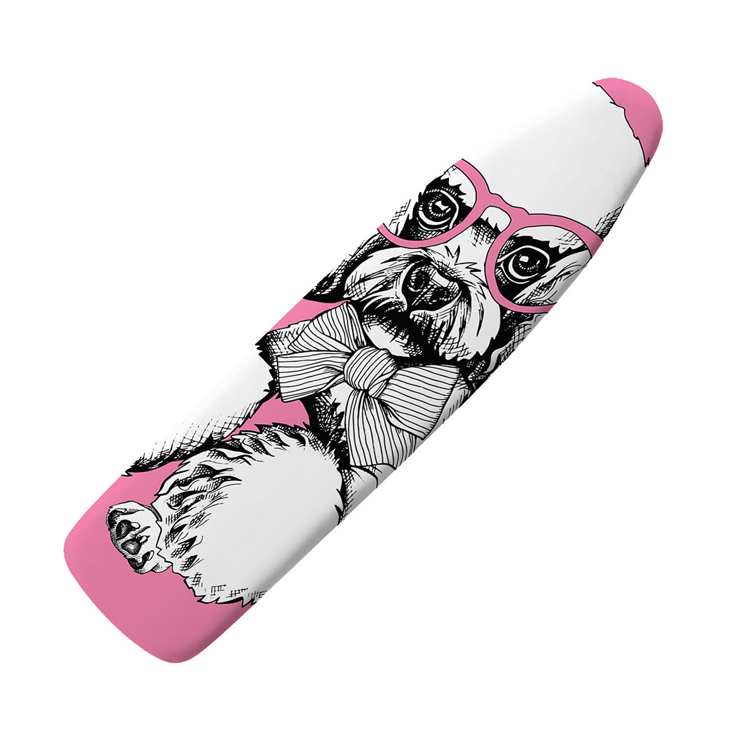 Poodle With Glasses Print Ironing Board Cover