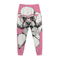 Poodle With Glasses Print Jogger Pants