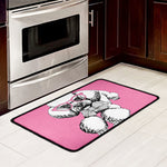 Poodle With Glasses Print Kitchen Mat