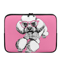 Poodle With Glasses Print Laptop Sleeve