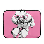 Poodle With Glasses Print Laptop Sleeve