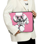 Poodle With Glasses Print Laptop Sleeve