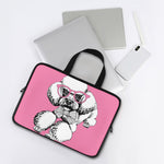 Poodle With Glasses Print Laptop Sleeve With Handle