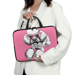 Poodle With Glasses Print Laptop Sleeve With Handle
