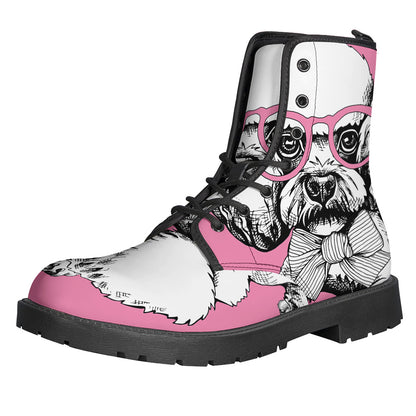 Poodle With Glasses Print Backpack