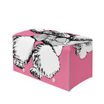 Poodle With Glasses Print Leather Tissue Box Cover