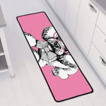 Poodle With Glasses Print Long Kitchen Mat