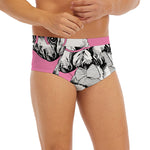Poodle With Glasses Print Men's Briefs