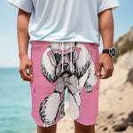Poodle With Glasses Print Men's Cargo Shorts