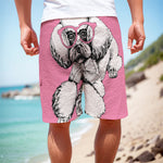 Poodle With Glasses Print Men's Cargo Shorts