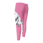 Poodle With Glasses Print Men's Compression Pants