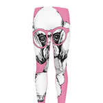 Poodle With Glasses Print Men's leggings