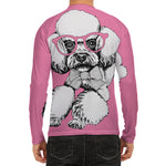 Poodle With Glasses Print Men's Long Sleeve Rash Guard