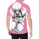Poodle With Glasses Print Men's Shirt