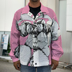 Poodle With Glasses Print Men's Shirt Jacket