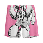 Poodle With Glasses Print Men's Sports Shorts