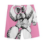 Poodle With Glasses Print Men's Sports Shorts