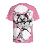 Poodle With Glasses Print Men's Sports T-Shirt