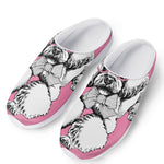 Poodle With Glasses Print Mesh Casual Shoes