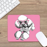 Poodle With Glasses Print Mouse Pad