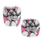 Poodle With Glasses Print Office Chair Cover