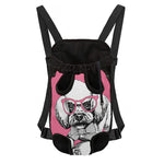 Poodle With Glasses Print Pet Carrier Backpack