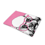Poodle With Glasses Print Pet Cooling Mat Cover