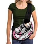 Poodle With Glasses Print Pet Sling Carrier