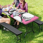 Poodle With Glasses Print Picnic Table Cover