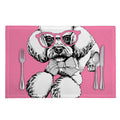 Poodle With Glasses Print Placemat