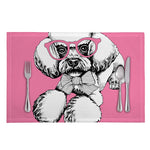 Poodle With Glasses Print Placemat