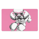 Poodle With Glasses Print Polyester Doormat