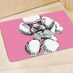 Poodle With Glasses Print Polyester Doormat