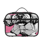 Poodle With Glasses Print Portable Lunch Bag