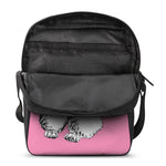 Poodle With Glasses Print Rectangular Crossbody Bag