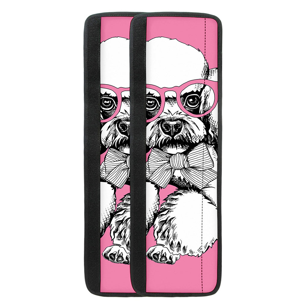 Poodle With Glasses Print Refrigerator Handle Covers