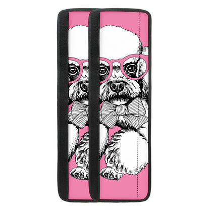 Poodle With Glasses Print Refrigerator Handle Covers