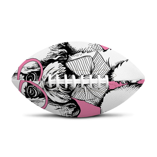 Poodle With Glasses Print Rugby Ball