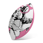 Poodle With Glasses Print Rugby Ball