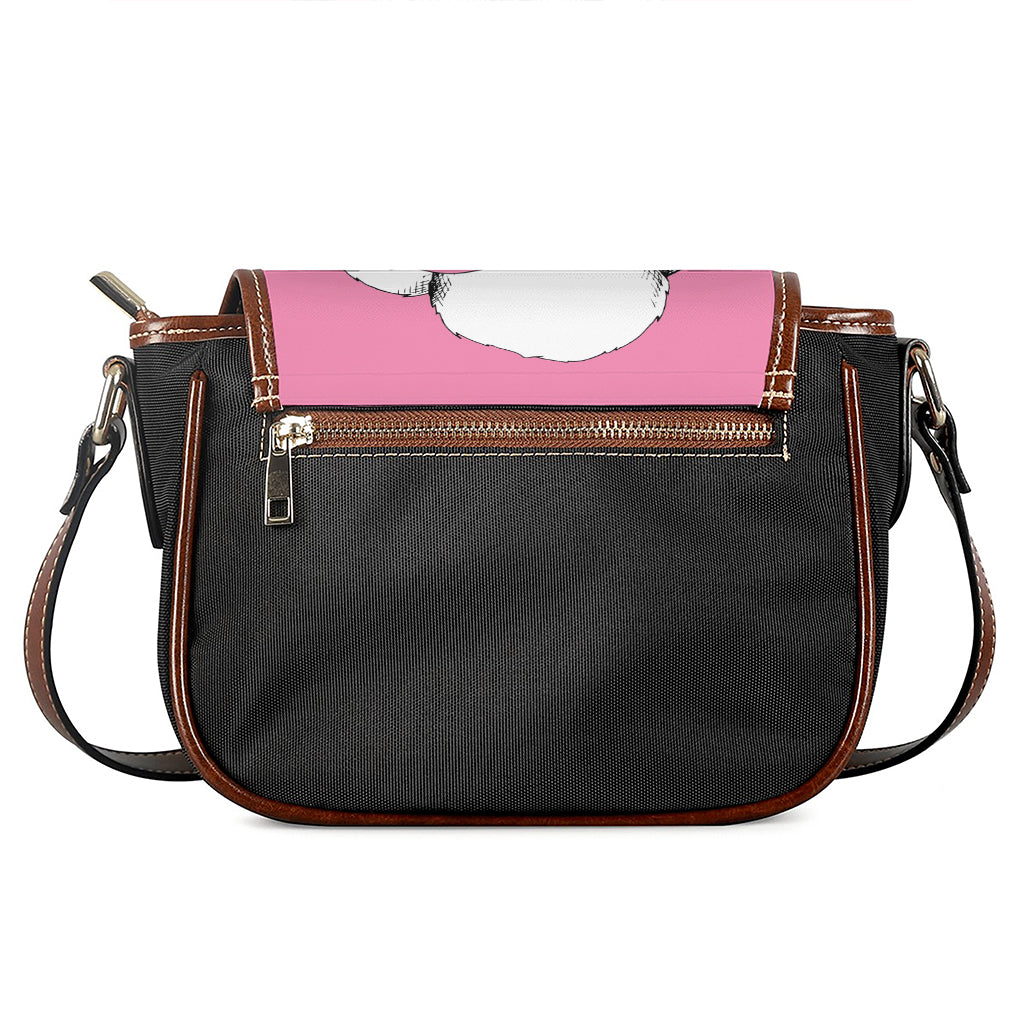 Poodle With Glasses Print Saddle Bag