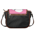 Poodle With Glasses Print Saddle Bag