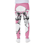 Poodle With Glasses Print Scuba Joggers