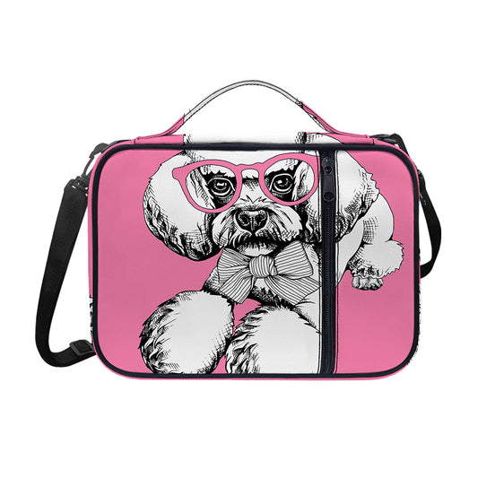 Poodle With Glasses Print Shoulder Strap Bible Bag