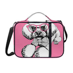 Poodle With Glasses Print Shoulder Strap Bible Bag