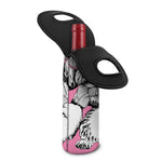 Poodle With Glasses Print Single Neoprene Wine Tote