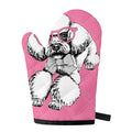 Poodle With Glasses Print Single Oven Mitt