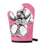 Poodle With Glasses Print Single Oven Mitt