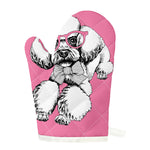 Poodle With Glasses Print Single Oven Mitt