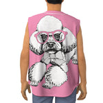 Poodle With Glasses Print Sleeveless Baseball Jersey